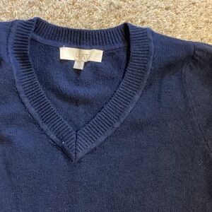 LOFT Women’s Deep Blue V-Neck Sweater
